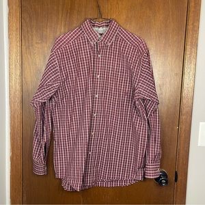 Ariat Men’s Pro Series Red Casual Collared Button Down Plaid Shirt Size Small